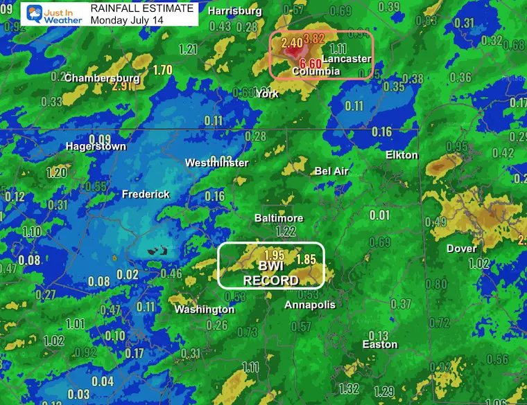 July 14 rainfall total record
