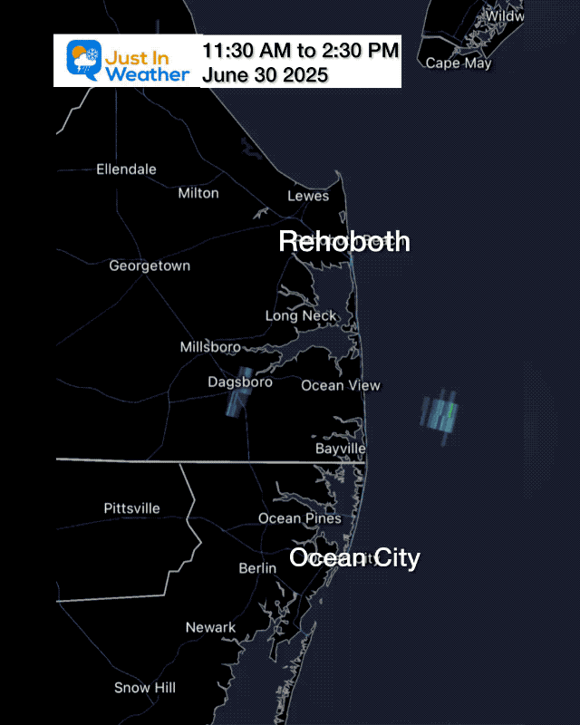 storm radar Delaware beaches Monday June 30