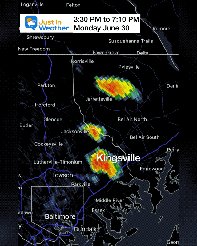 storm radar Maryland Monday June 30