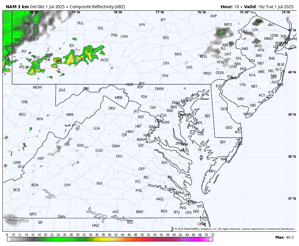 July 1 weather storm radar Tuesday