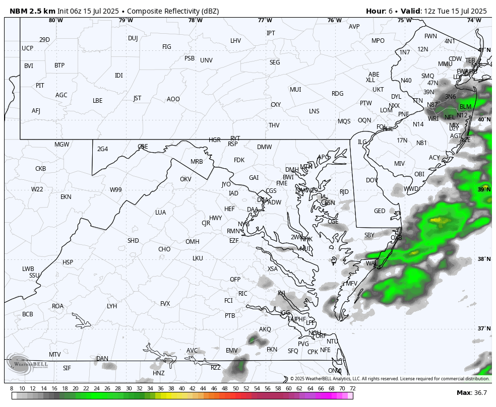 July 15 weather storm forecast radar Tuesday