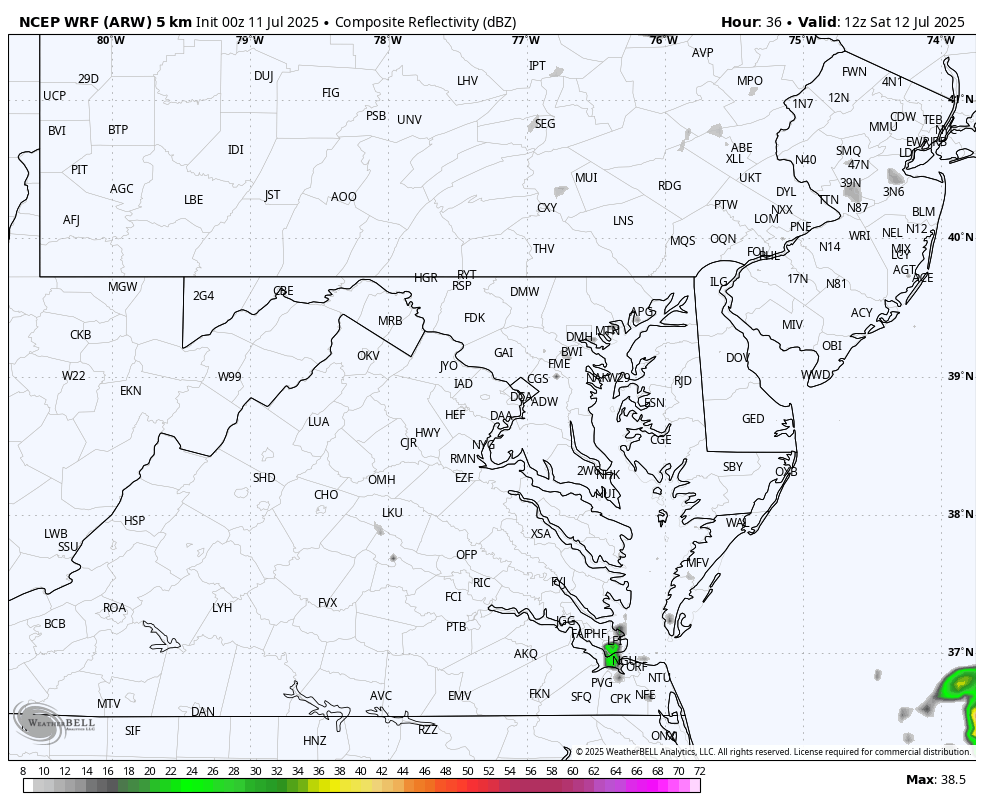 July 11 weather storm radar forecast Saturday