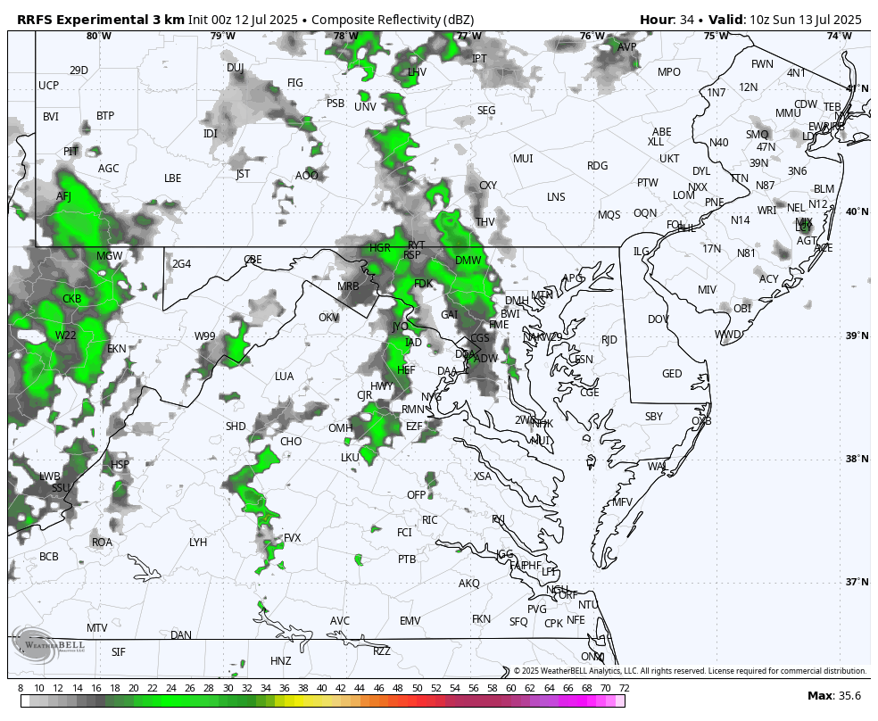 July 12 weather forecast radar storm Sunday 