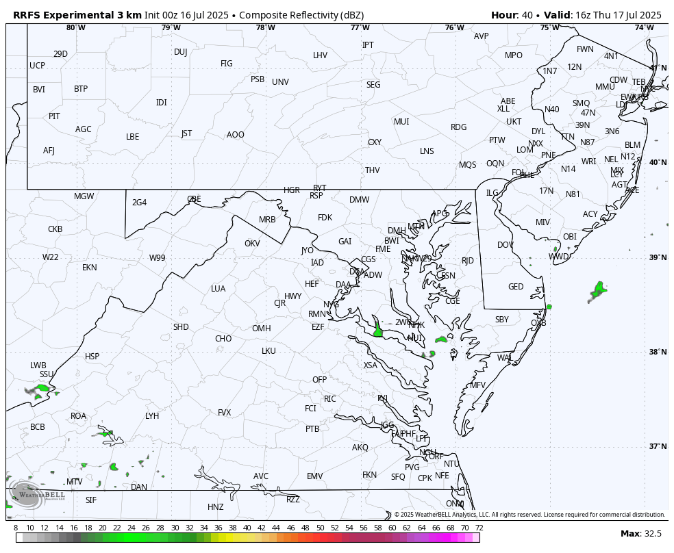 July 16 weather storm radar forecast Thursday