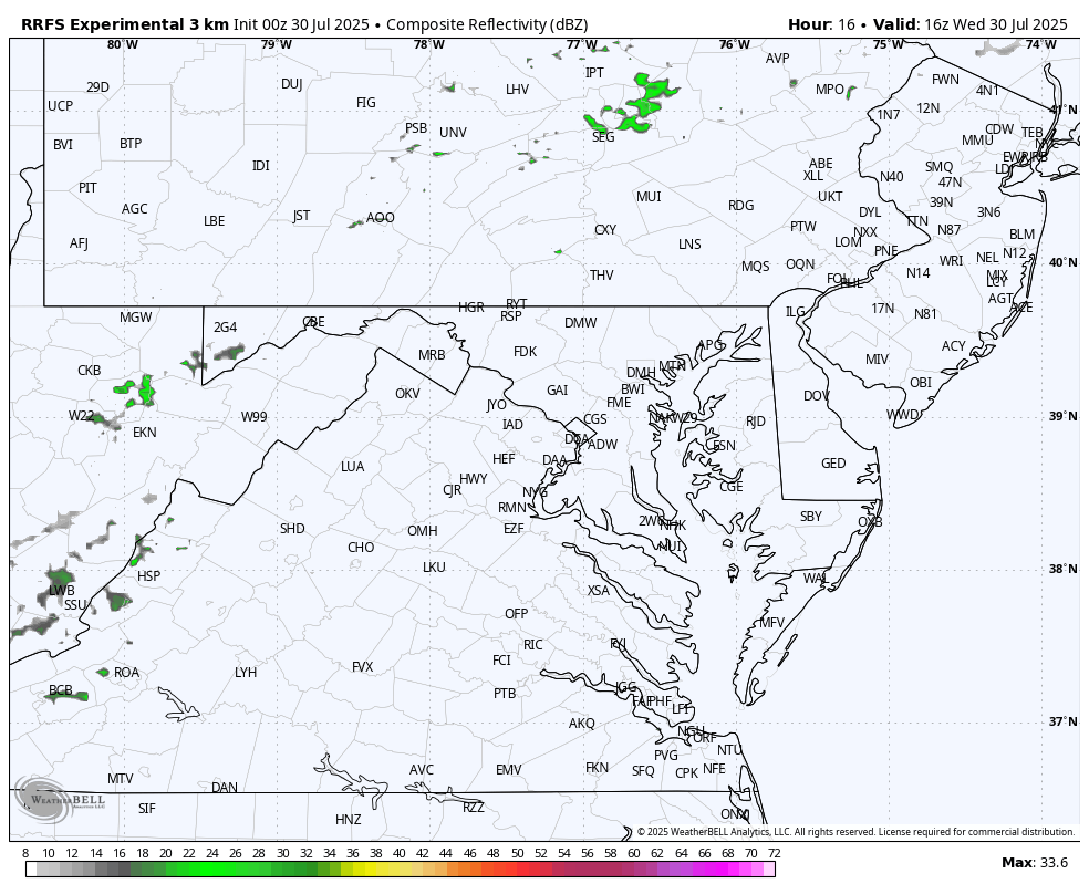 July 30 weather storm radar Wednesday