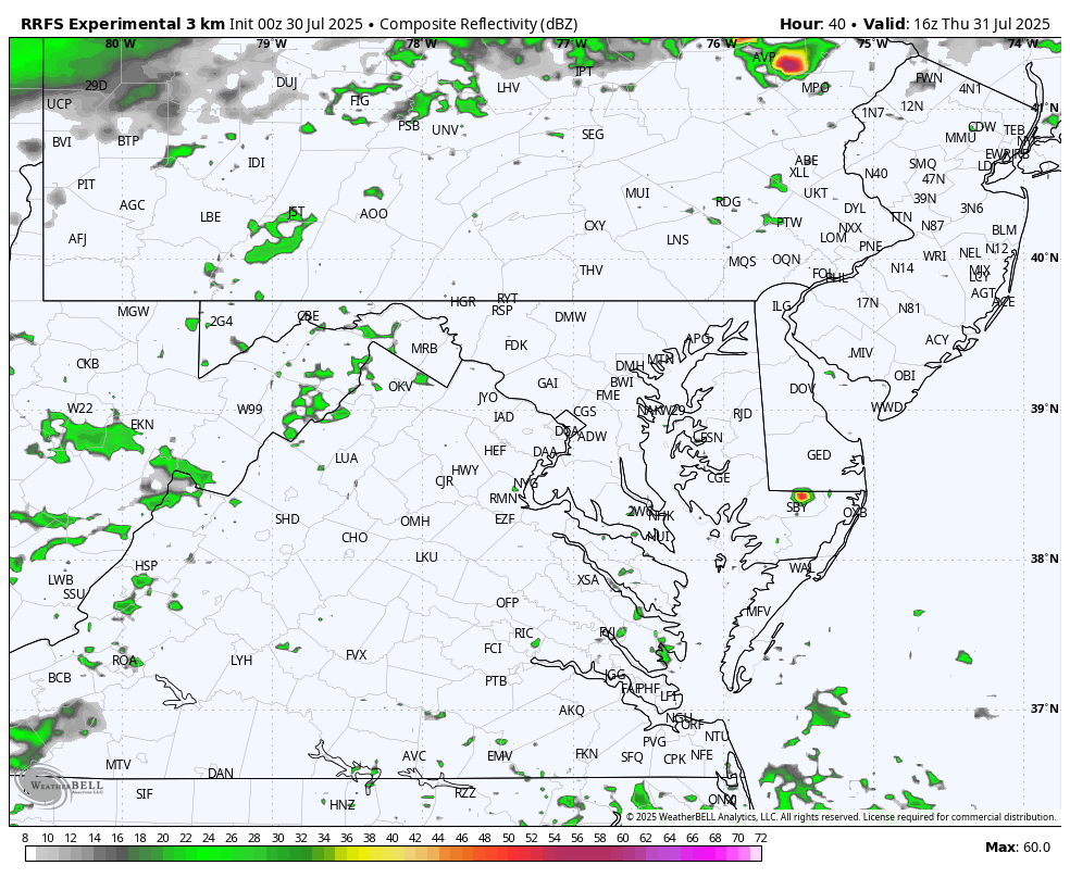 July 30 weather storm radar Thursday
