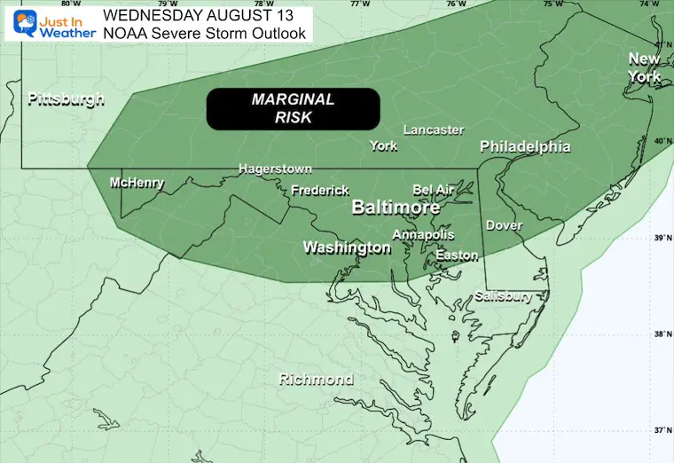 August 13 weather NOAA Severe Storm Risk