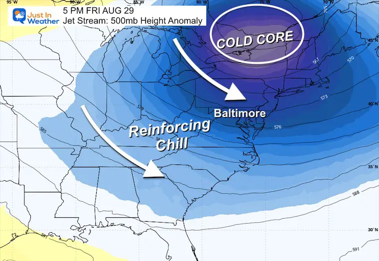 August 26 weather jet stream Friday