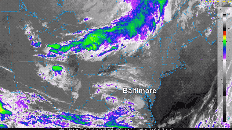 August 28 weather satellite clouds Thursday morning