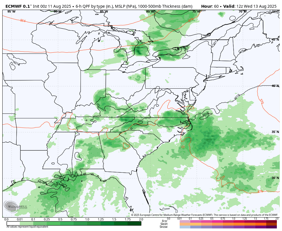 August 11 weather rain forecast
