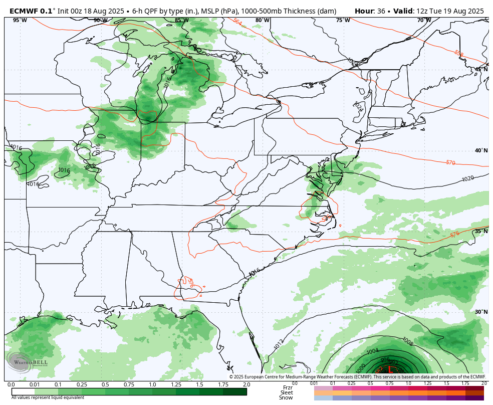 August 22 weather storm forecast Hurricane Erin
