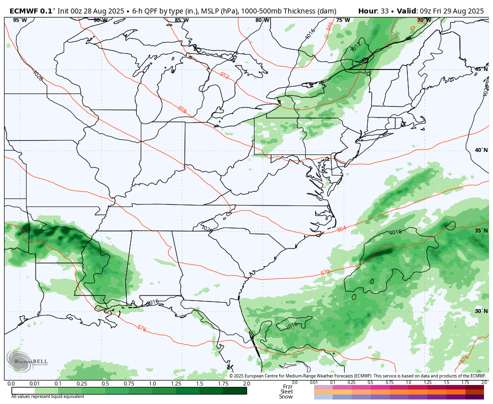 August 28 Labor Day Weekend storm forecast