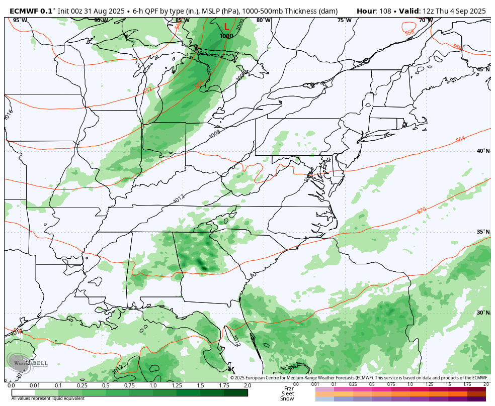 August 31 weather rain forecast