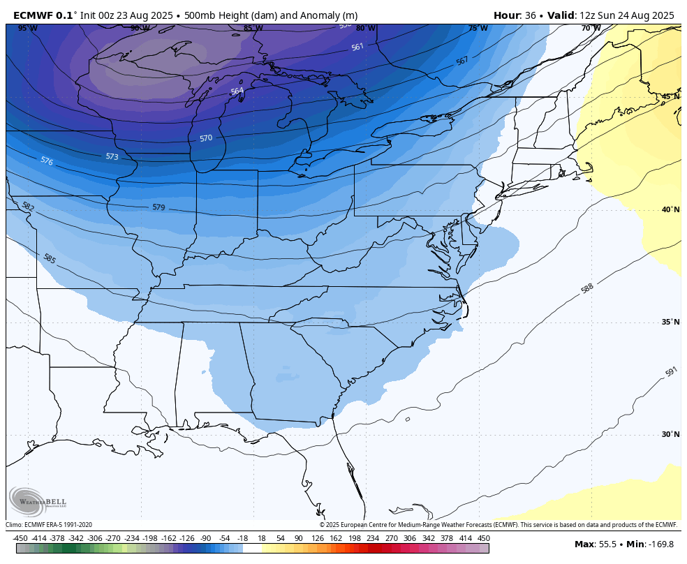 August 23 weather forecast jet stream