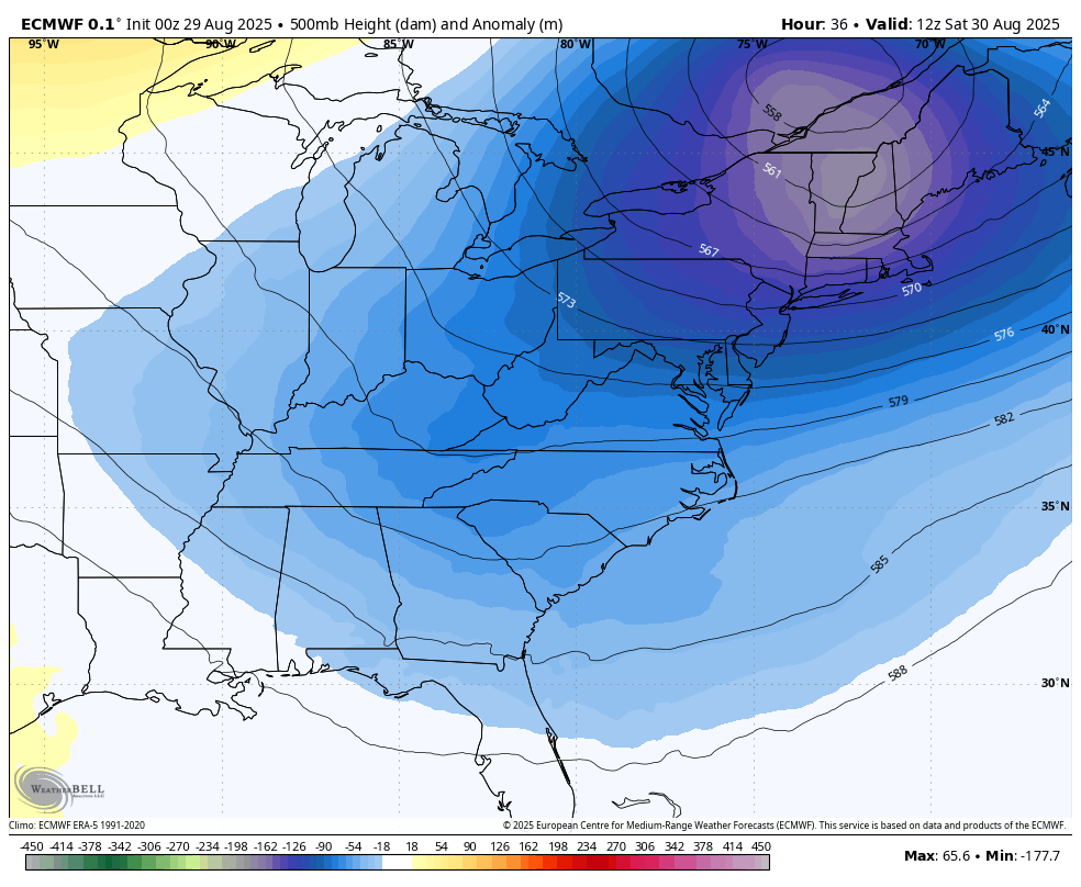 August 29 weather jet stream cool Labor Day weekend September
