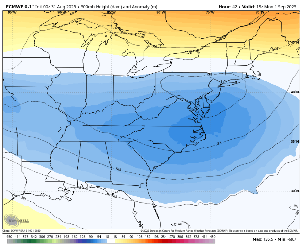 August 31 weather jet stream cool September