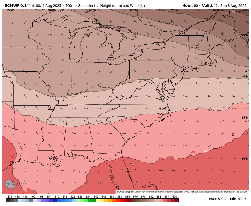 August 1 jet stream forecast