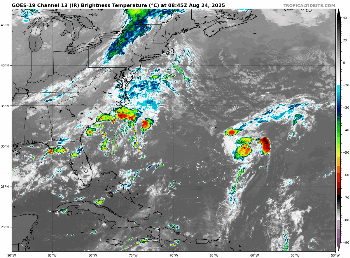 August 24 weather tropical satellite Sunday