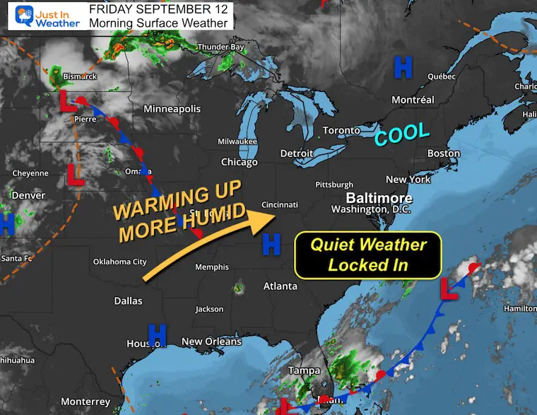 September 12 weather Friday morning