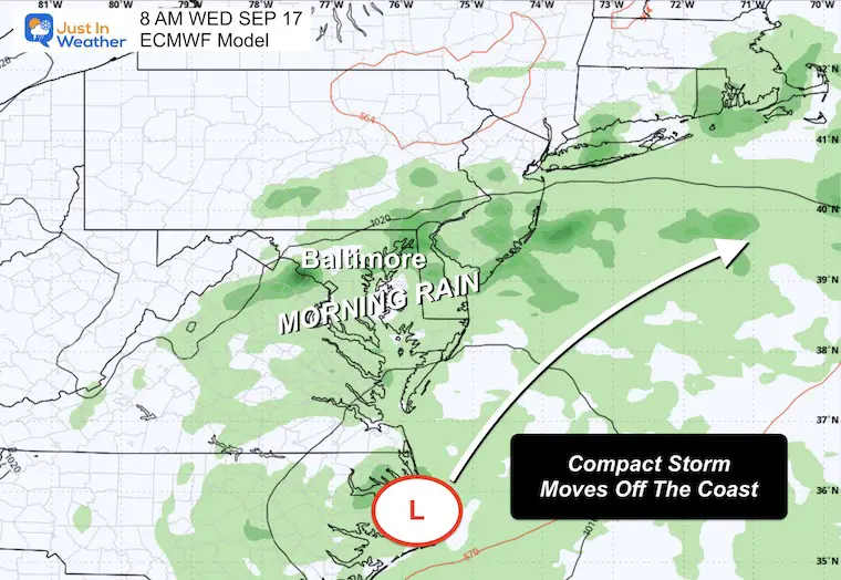 September 15 weather rain radar forecast Tuesday afternoon