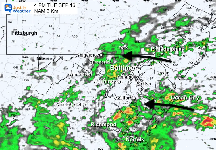 September 16 weather rain radar storm afternoon