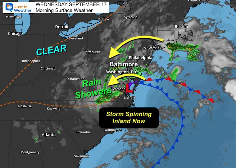 September 17 weather storm Wednesday morning