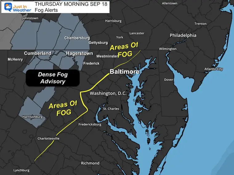 September 18 weather dense fog advisory