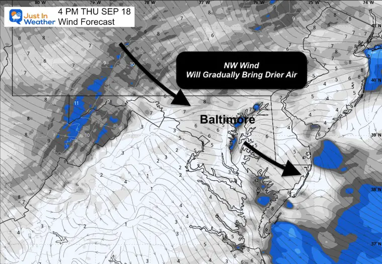 September 18 weather wind forecast Thursday afternoon