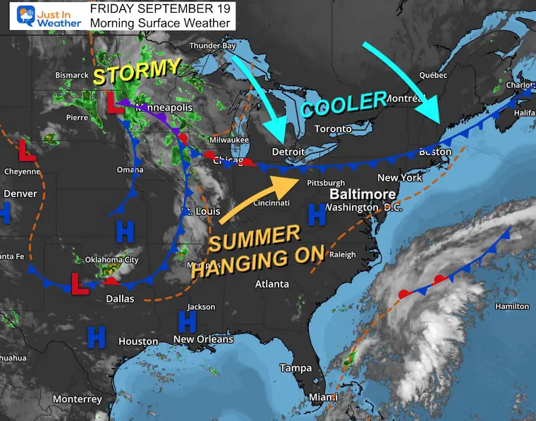 September 19 weather Friday morning