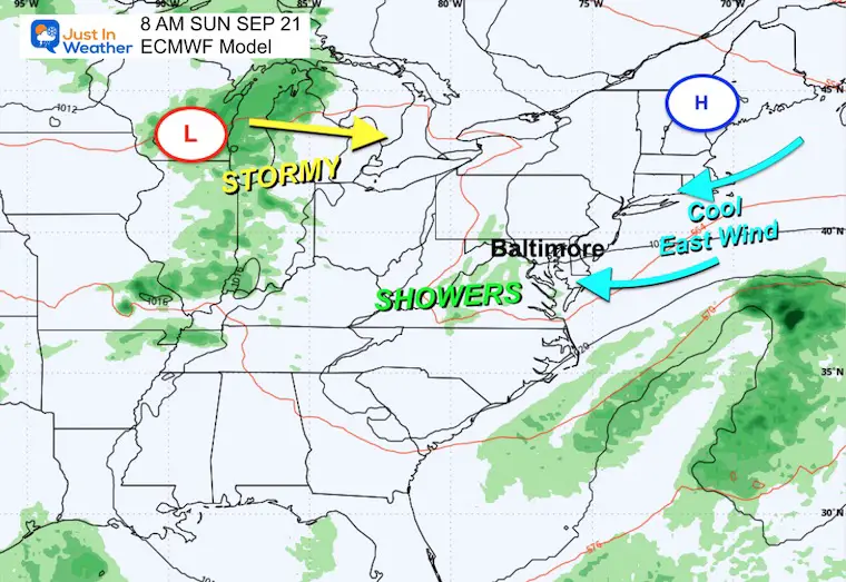 September 19 weather Sunday morning