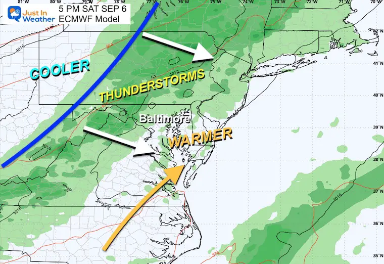 September 2 weather forecast rain storm Saturday