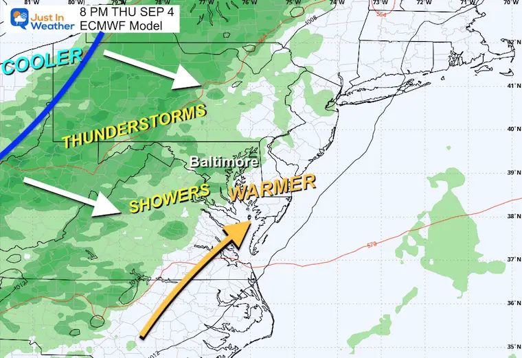 September 2 weather forecast rain storm Thursday