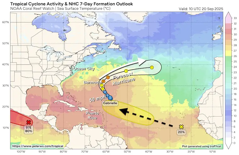 September 20 tropical storm Gabrielle