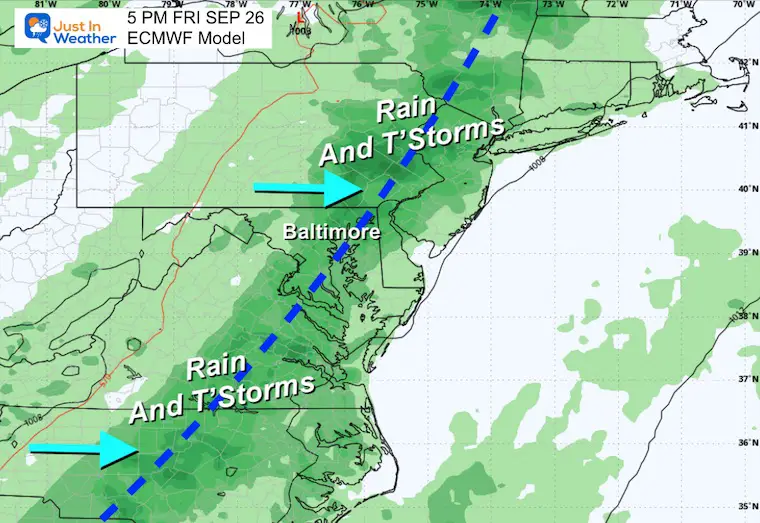 September 21 weather storm forecast rain Friday