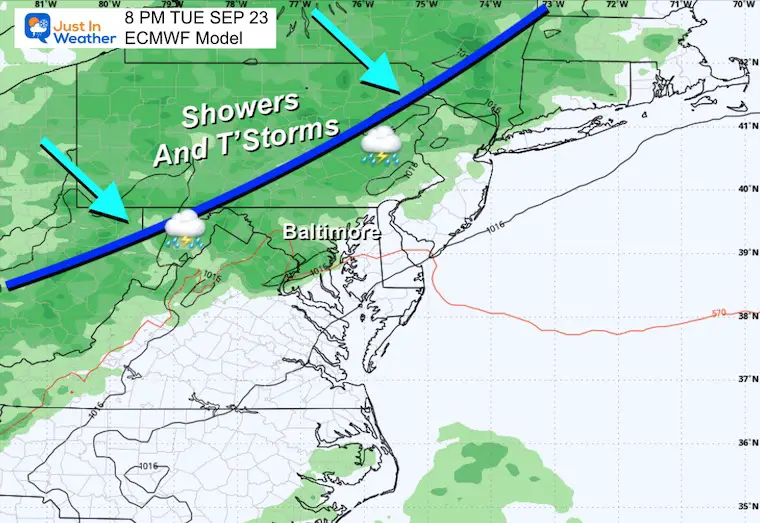 September 21 weather storm forecast rain Wednesday