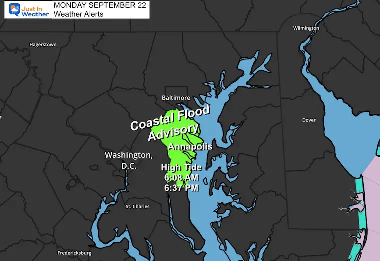 September 22 weather Coastal Flood Advisory