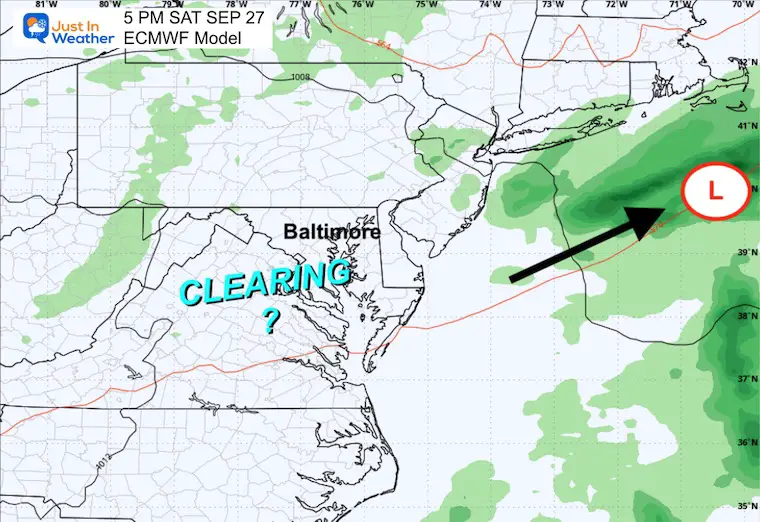 September 22 weather rain forecast Saturday