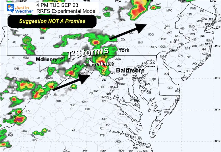 September 22 weather storm radar Tuesday afternoon