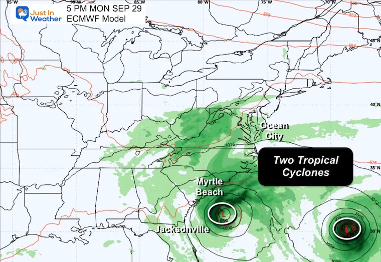 September 24 weather tropical storm forecast Monday