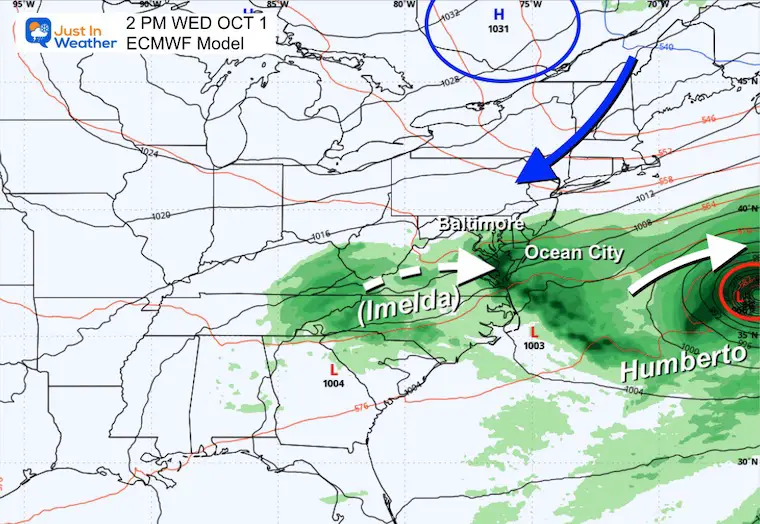 September 25 weather tropical storm forecast ECMWF Model Wednesday