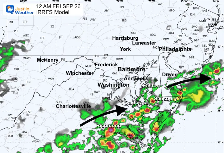 Separate 25 weather storm radar Friday 12 AM