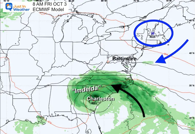 September 26 weather Hurricane Humberto Imelda Friday