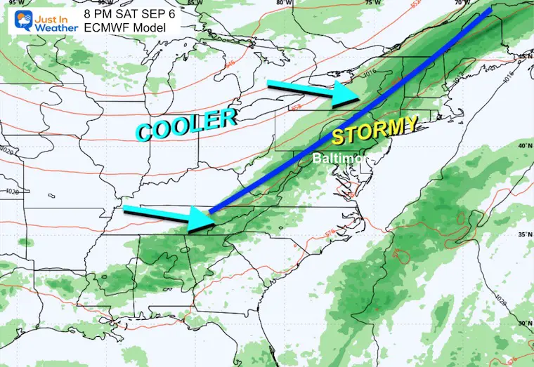 September 3 weather storm forecast Saturday