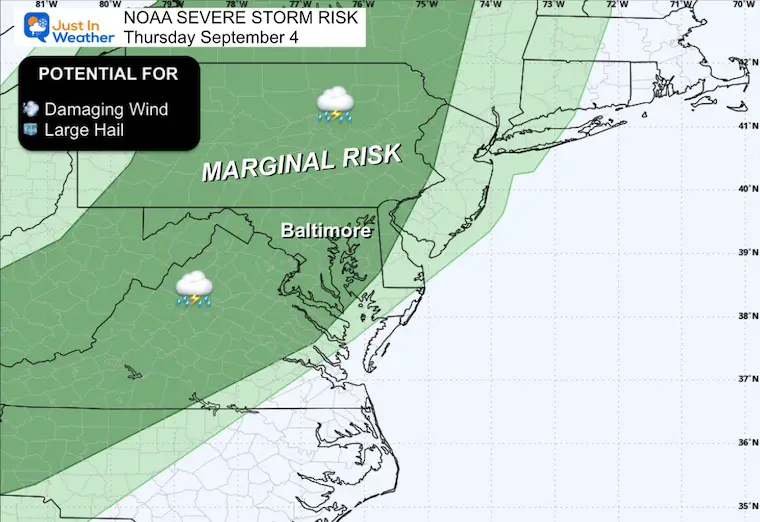 September 4 NOAA Severe Storm Risk