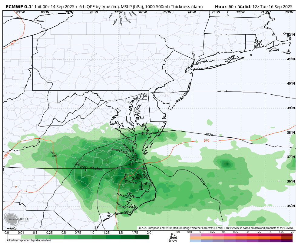 September 14 weather storm forecast ECMWF Model