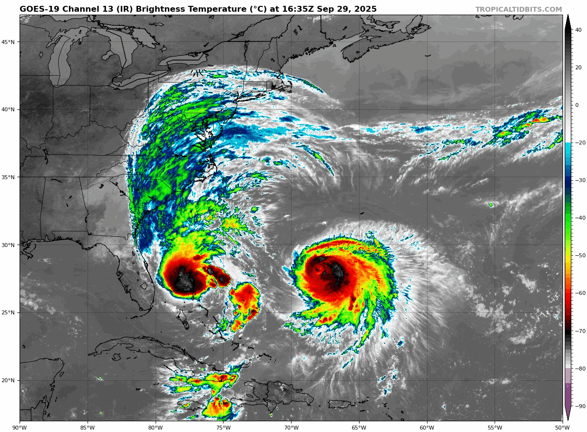September 29 tropical satellite Hurricane Humberto Imelda