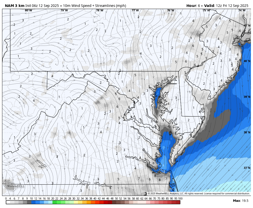 September 12 weather wind Friday