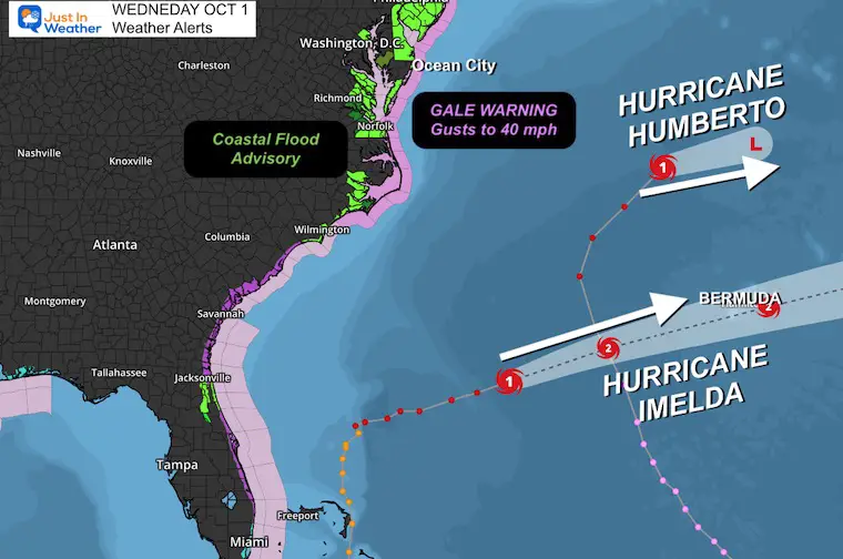 October 1 weather warning Hurricane Gael Warning October 1