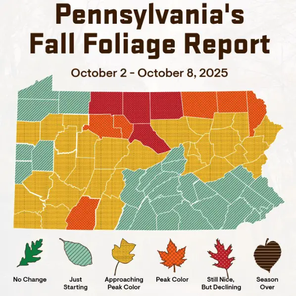 October 3 fall foliage Pennsylvania