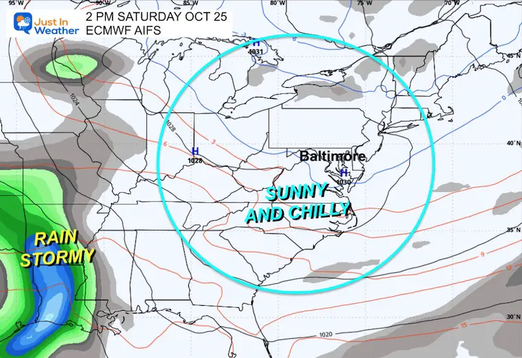 October 23 weather storm forecast Saturday